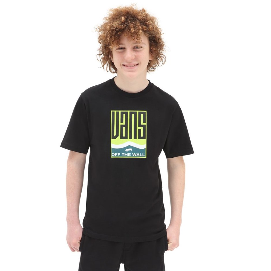 חולצת טריקו של מבוך ואן בנים (8-14 שנים) שחורה