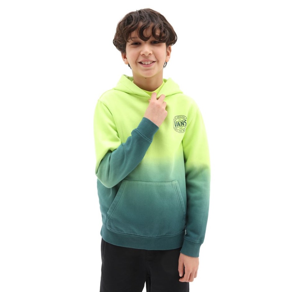 סווטשירט טנדר בנים צבע ירוק-צהוב