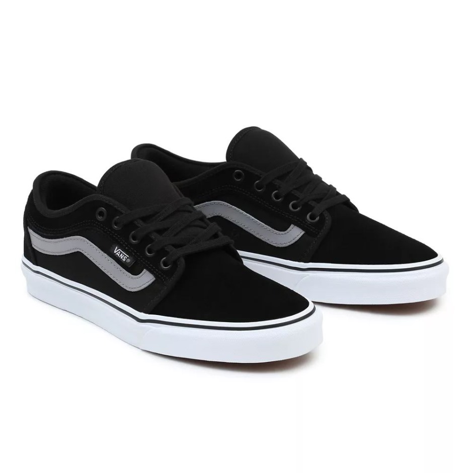 Vans Chukka נעלי פס צד נמוך שחורות