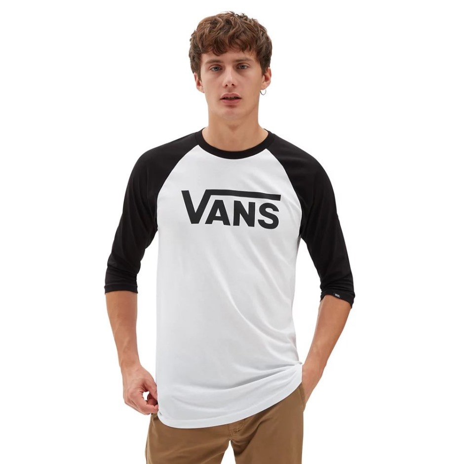 טנדרים קלאסיים Raglan לבן