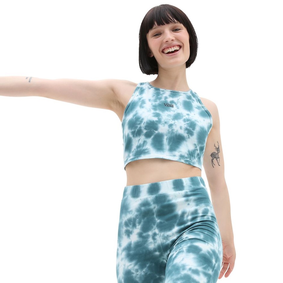 Vans Cloud Wash Longline Racerback Bralette Blue