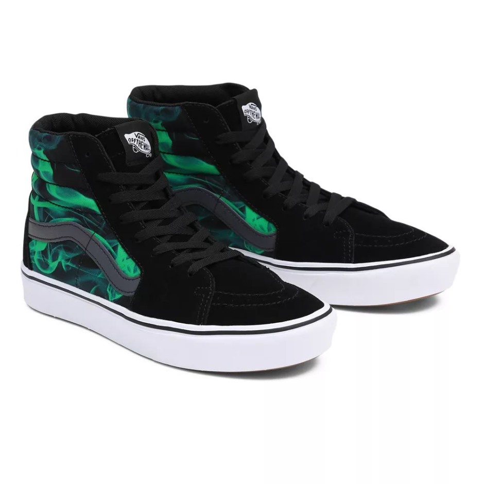 Vans Comfycush Sk8-hi נעלי שחור-ירוק