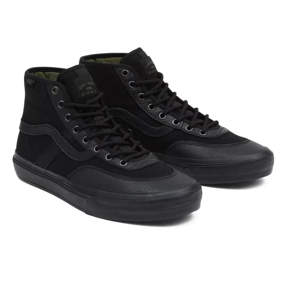 נעליים גבוהות של Vans Crockett שחורות