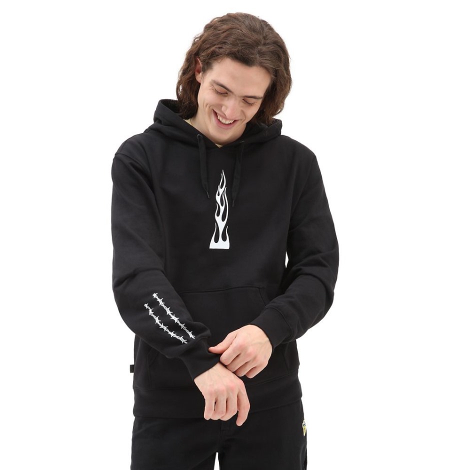 Vans Elijah Berle סוודר צמר קפוצ'ון שחור