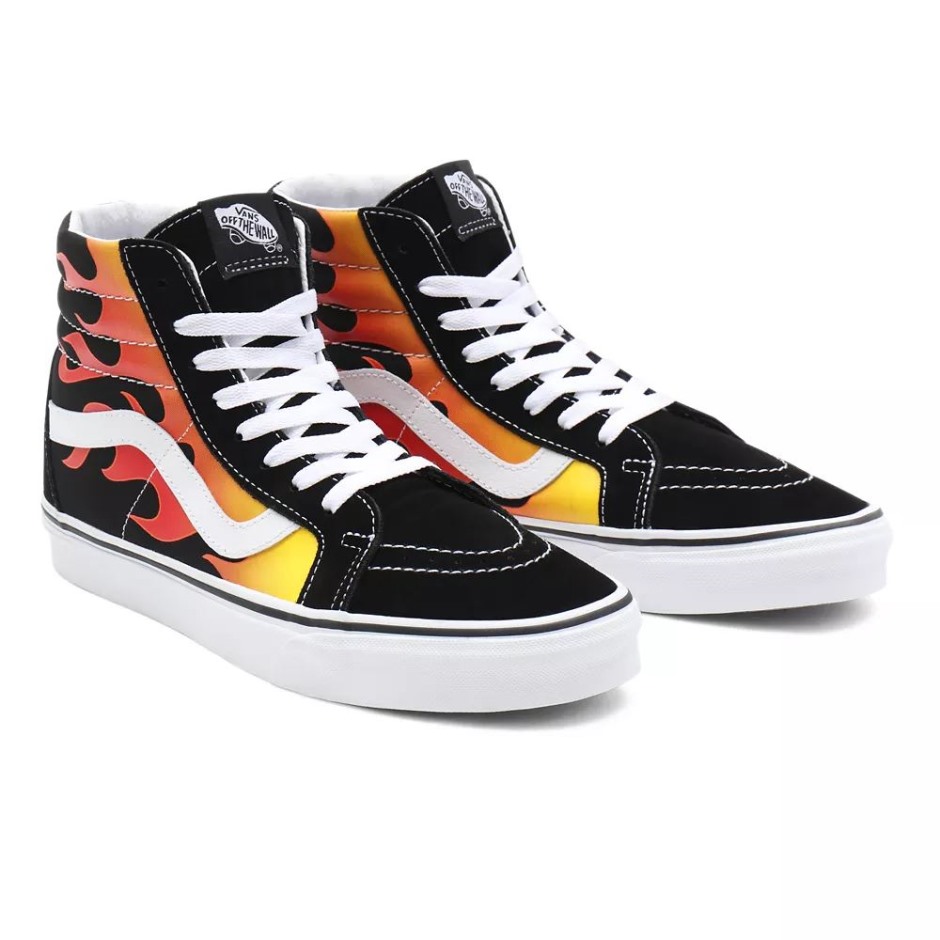 Vans Flame Sk8-hi נעלי הוצאה מחודשת בצבע שחור