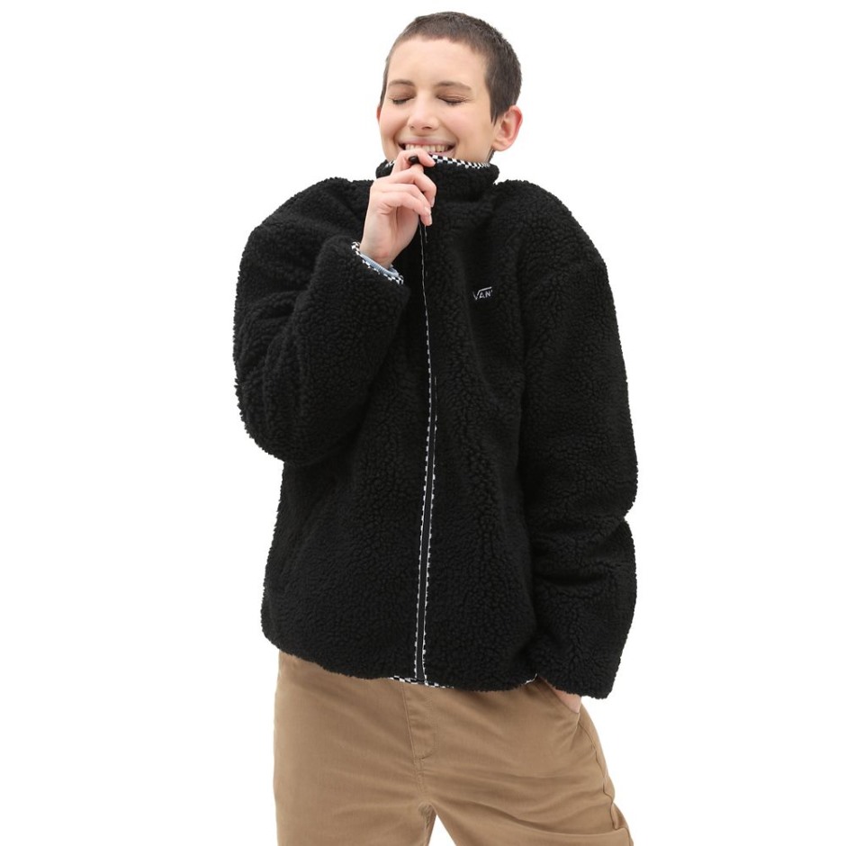 Vans Griffen Sherpa ז'קט שחור