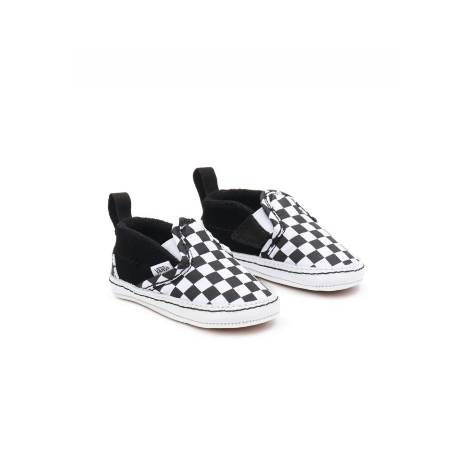 Vans Infant Checker Slip-on V נעלי עריסה (0-1 שנה) שחורות