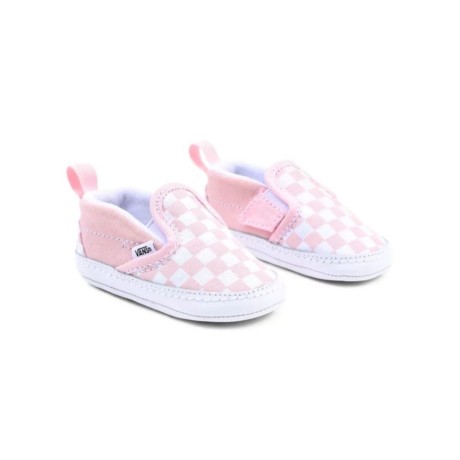 Vans נעלי דמקה לתינוק מחליק-און V נעלי עריסה (0-1 שנה) ורוד