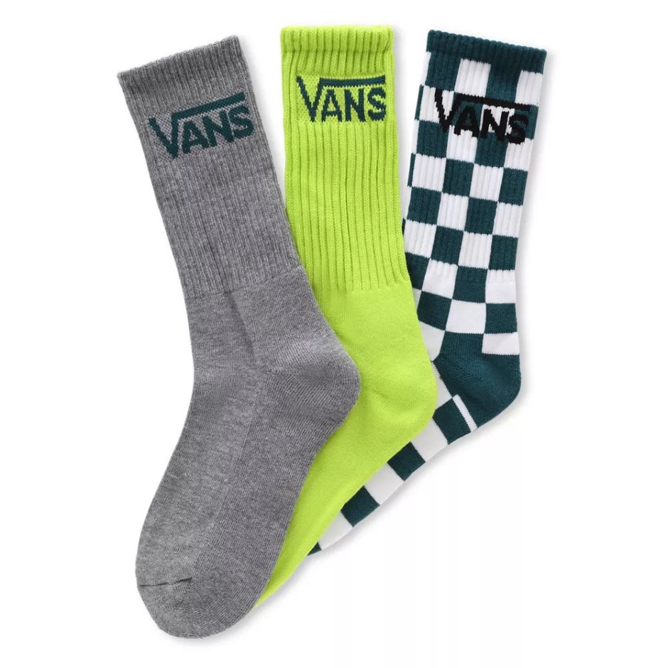 Vans Kids גרבי קבוצה קלאסיות (3 זוגות) צהוב-לבן