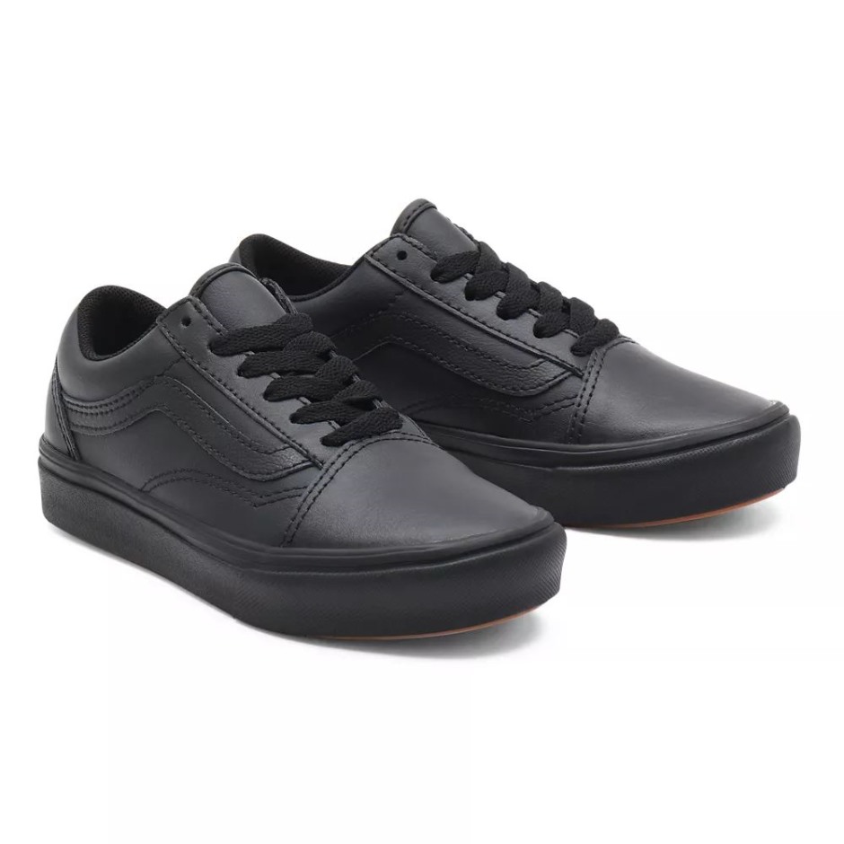 Vans Kids נעליים קלאסיות לטיולים Comfycush Old School (4-8 שנים) שחורות