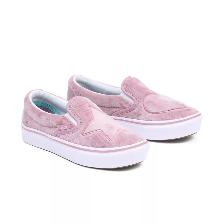 Vans Kids Comfycush נעלי החלקה (4-8 שנים) ורודות