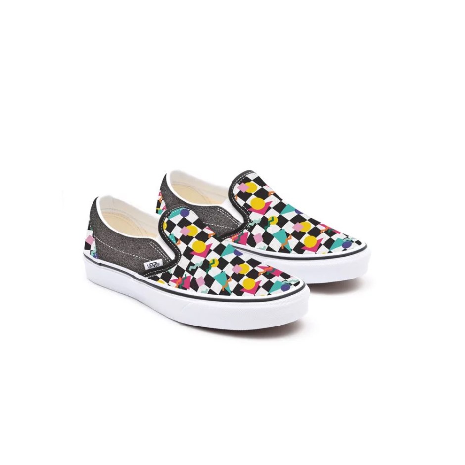 Vans Kids מכס נצנצים נעליים מחליקות גיאומטריות (4-8 שנים)