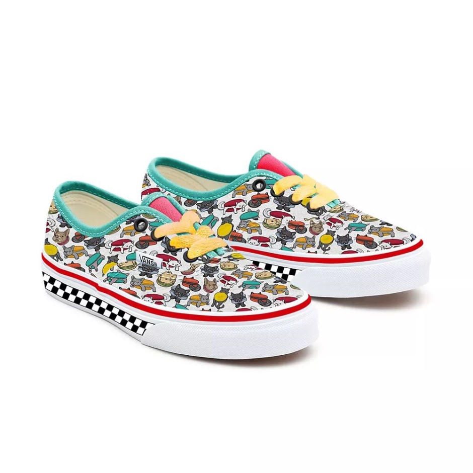 Vans Kids מכס נעלי מקרון אותנטיות (4-8 שנים)