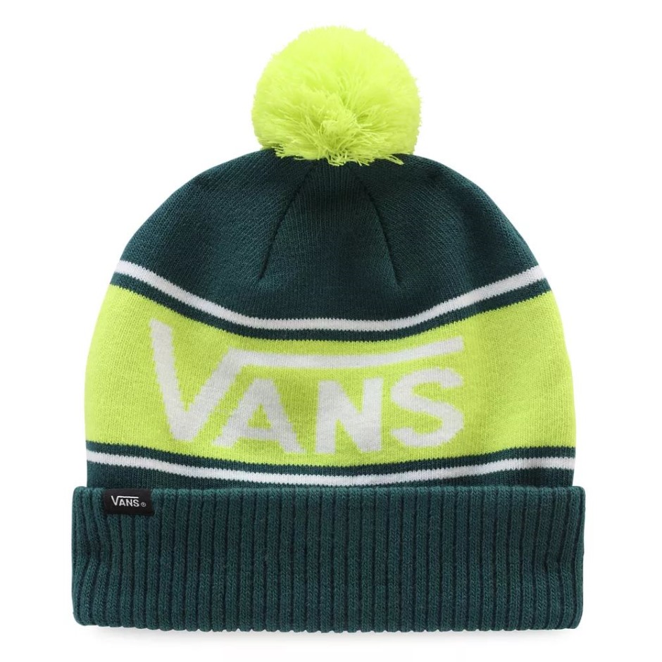 Vans Kids Drop V Beanie צהוב-לבן