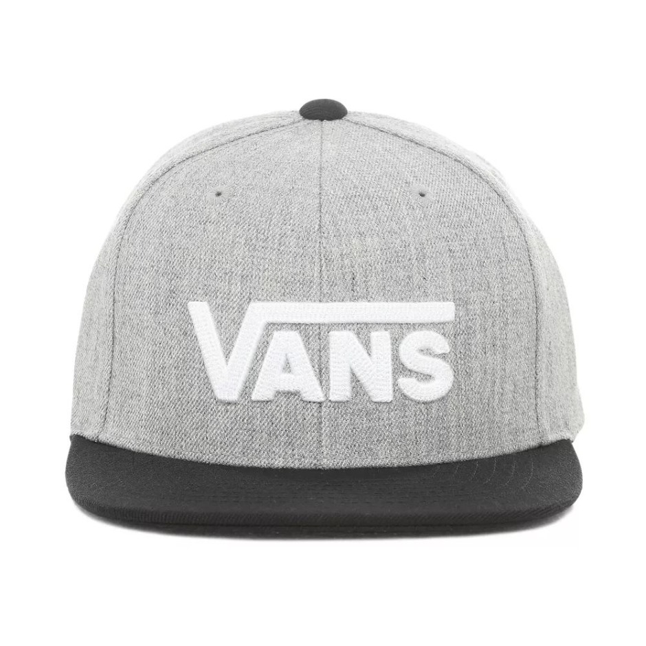 Vans Kids Drop V Snapback כובע (8-14 שנים) אפור