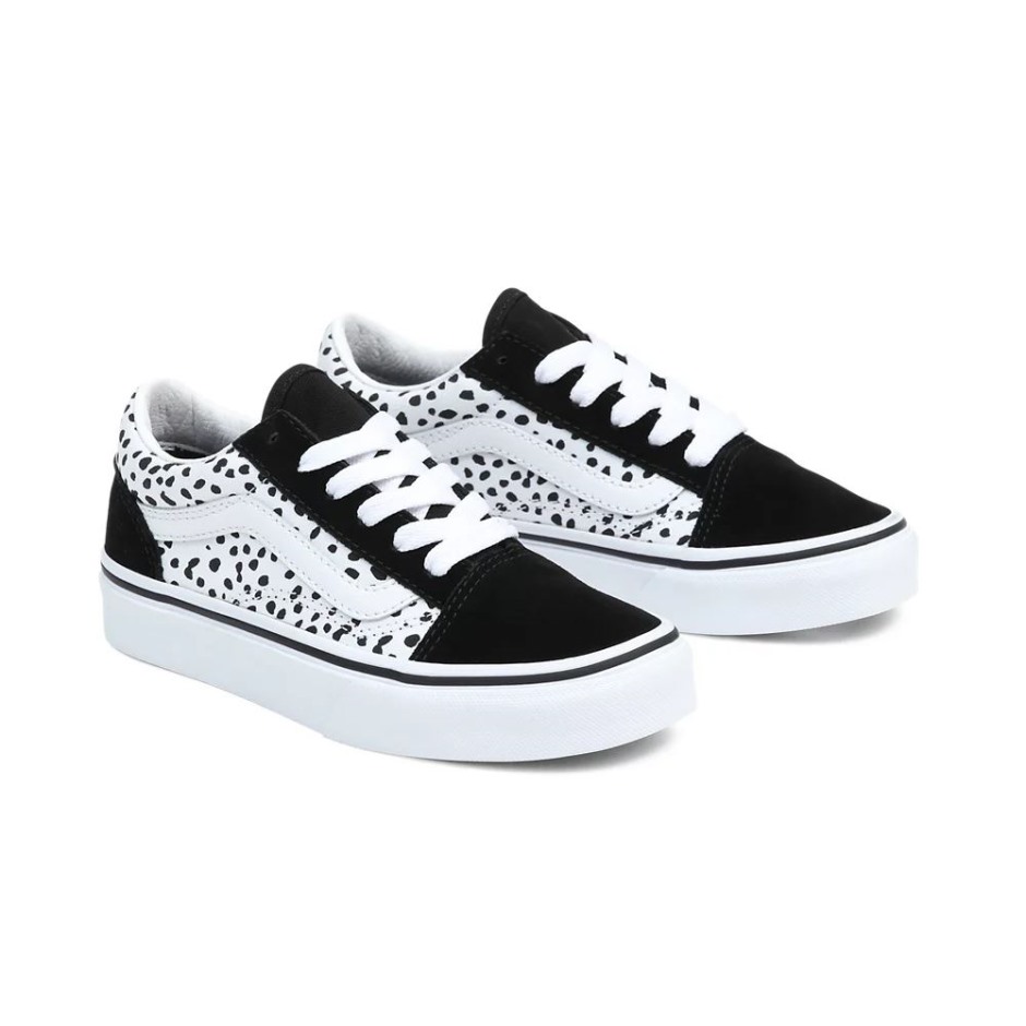 Vans Kids Old School נעליים (4-8 שנים) שחור-לבן