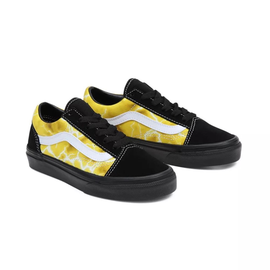 נעלי Vans Kids Old School (4-8 שנים) שחור-צהוב