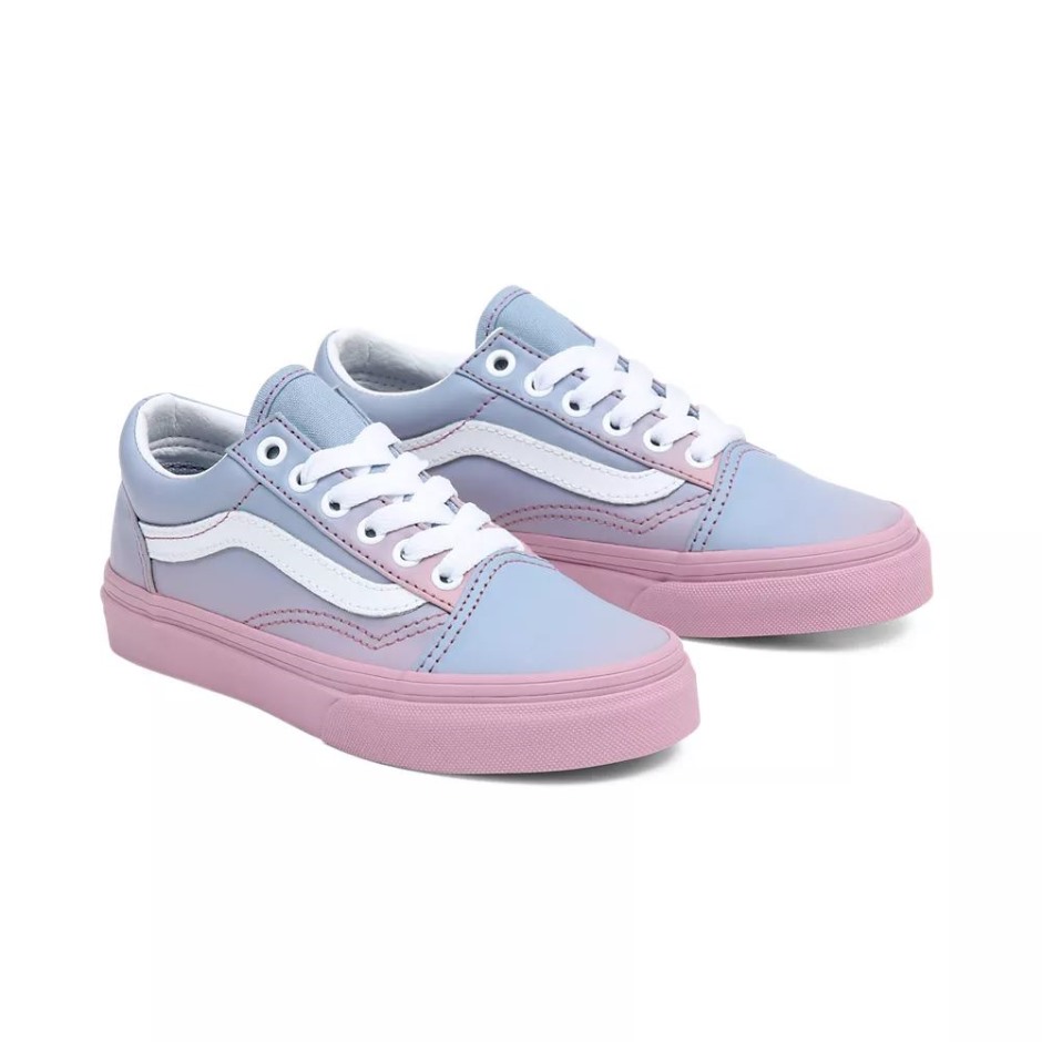 Vans Kids Old School נעליים (4-8 שנים) כחול-ורוד