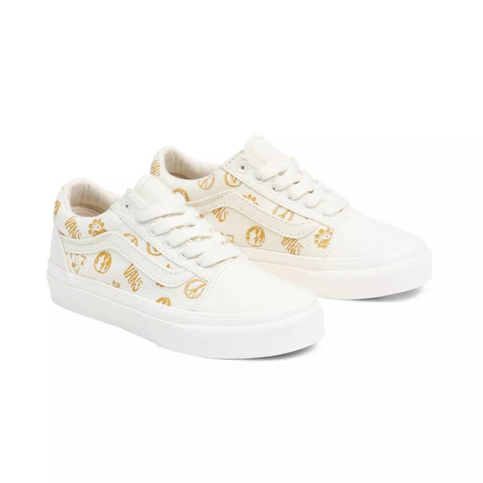 נעלי Vans Kids Old School (4-8 שנים) לבנות