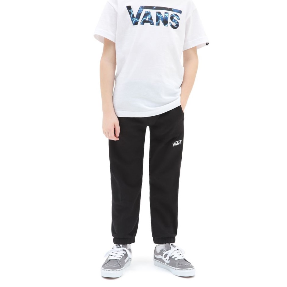 Vans Little Kids Core מכנסי פליסה בסיסיים (2-8 שנים) שחורים