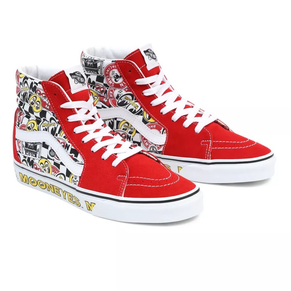 Vans Mooneyes Sk8-hi נעלי אדום-מולטי
