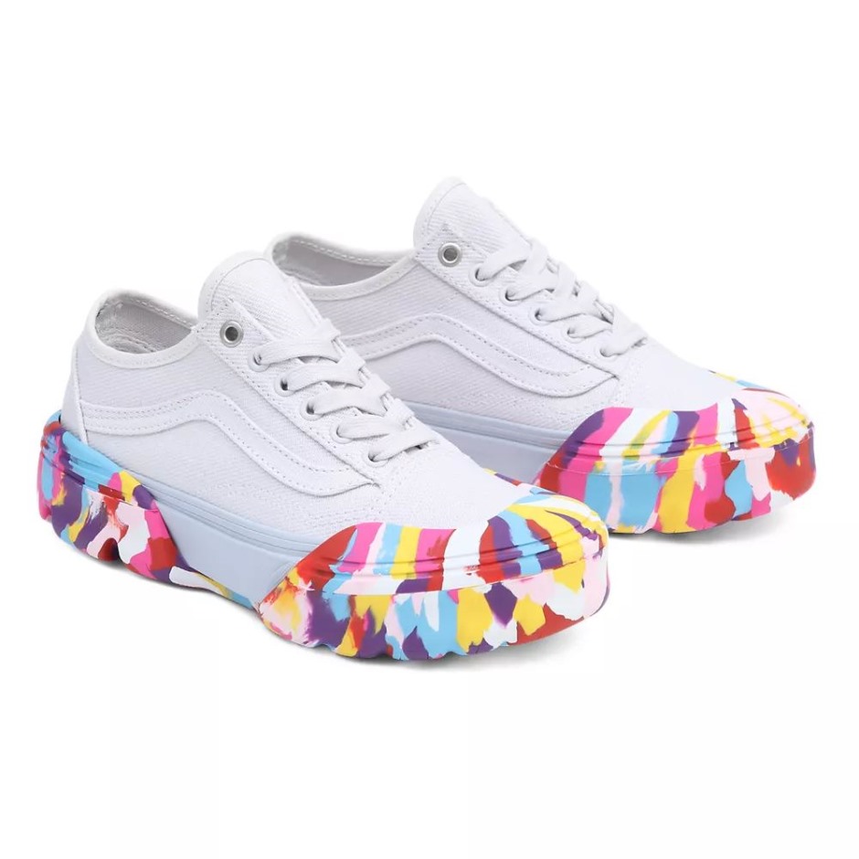 Vans Old Skool נעליים מודולריות מחודדות מרובות לבנות