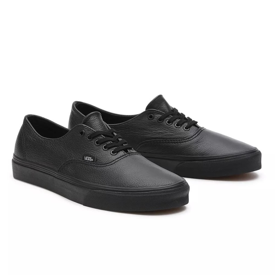 Vans נעלי דקון אותנטיות מעור פרימיום שחורות