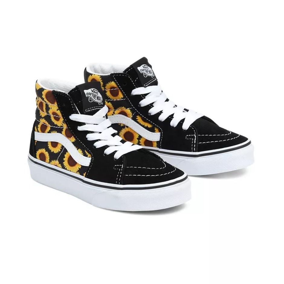 Vans Sk8-hi נעלי ילדים (4-8 שנים) שחורות