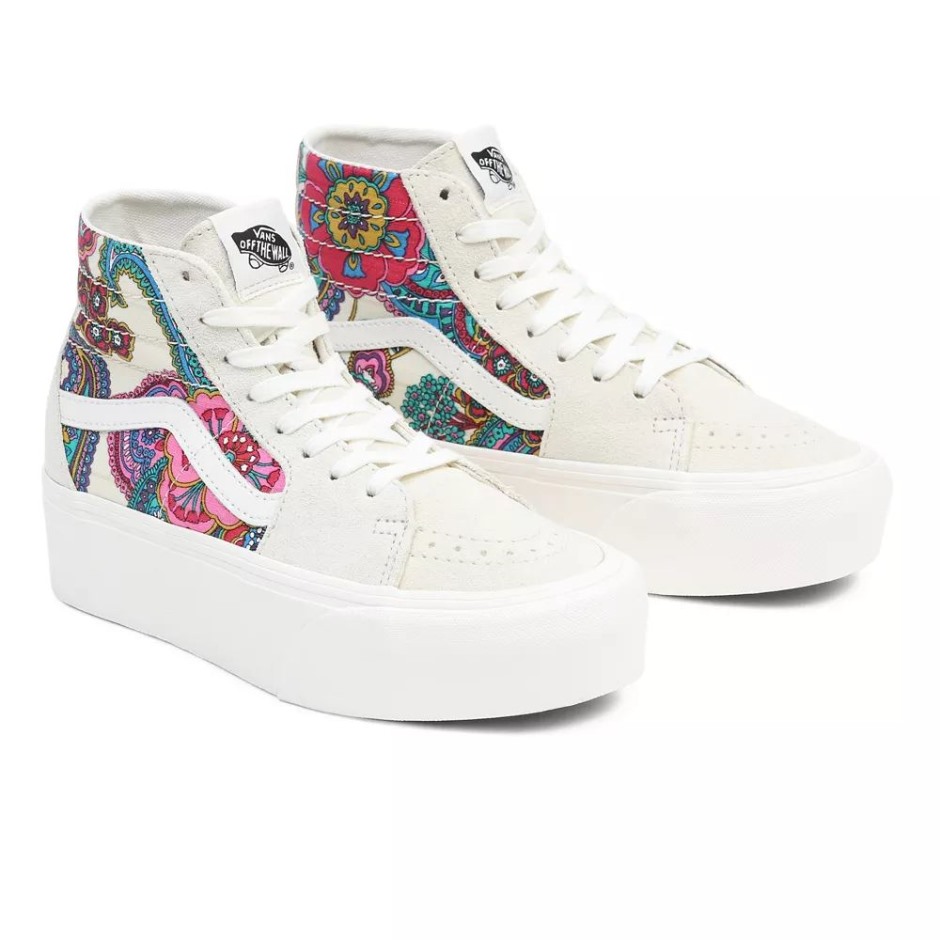 Vans Sk8-hi נעלי Stackform מחודדות מרובות לבנות