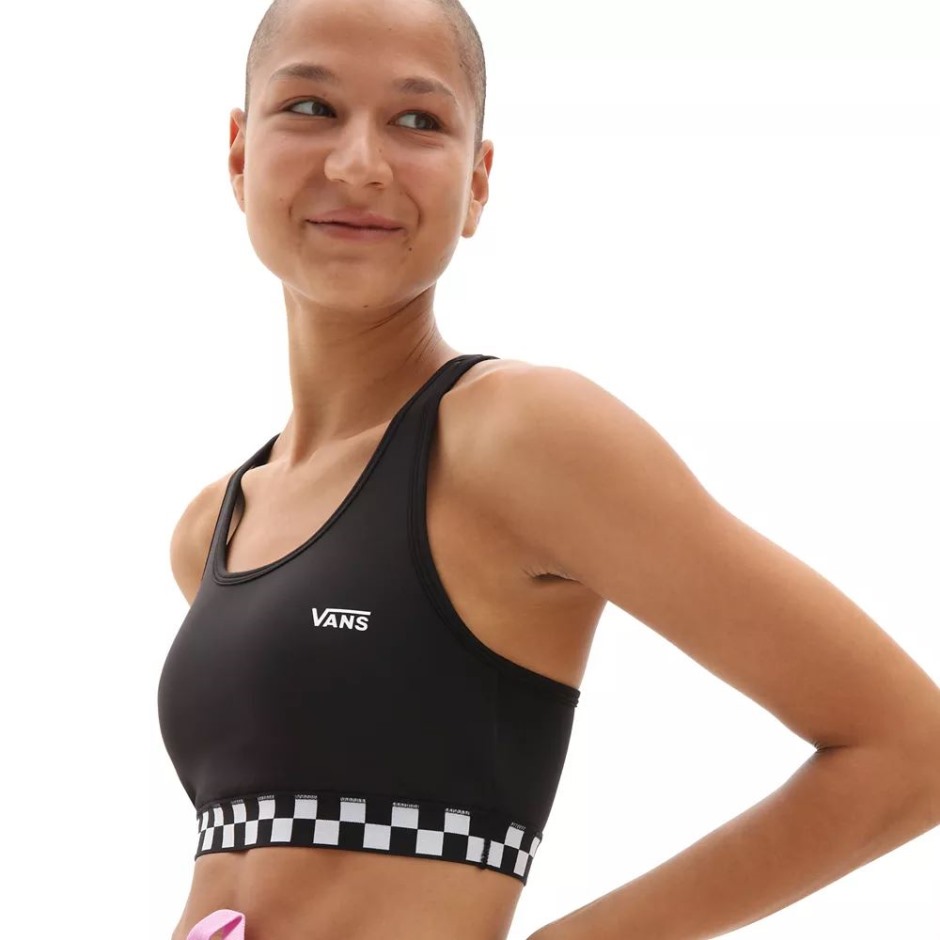 ואן סקייט חזיית ספורט שחורה
