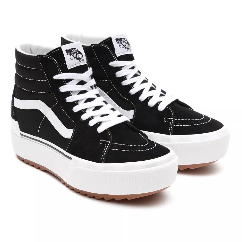 Vans זמש/Knbs Sk8-hi סניקרס שחורות