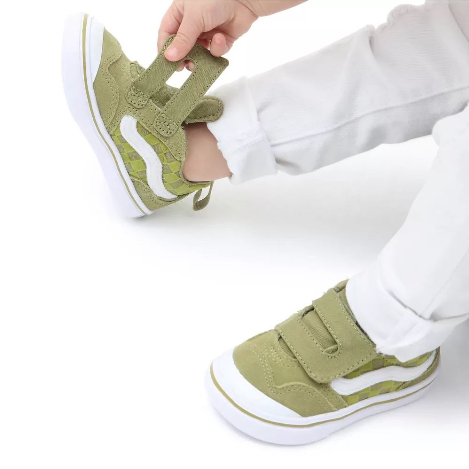 Vans Toddler Comfycush New Skool V נעליים (1-4 שנים) ירוקות