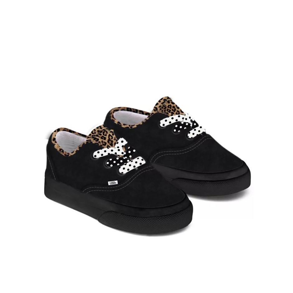 Vans פעוט מכס נעלי נמר שחורות אותנטיות (1-4 שנים)