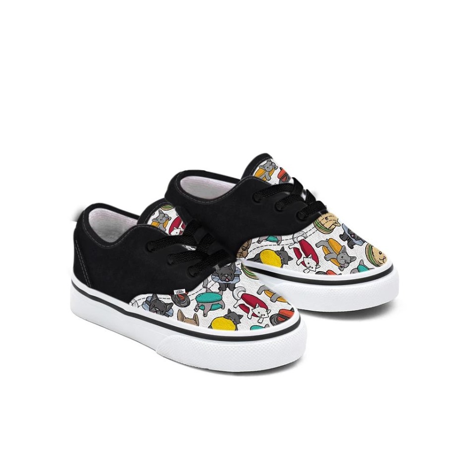 Vans Toddler Customs Black Macaron נעלי חיות מחמד אותנטיות (1-4 שנים)