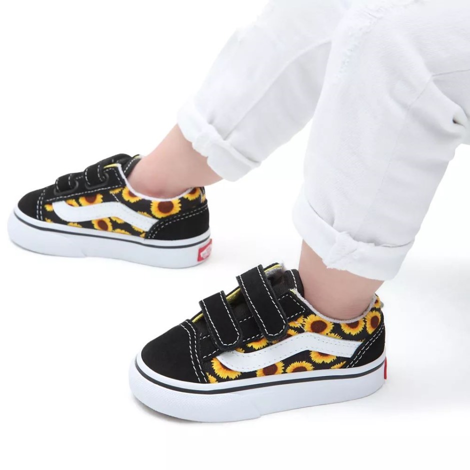 Vans Toddler Old School V נעליים (1-4 שנים) שחורות