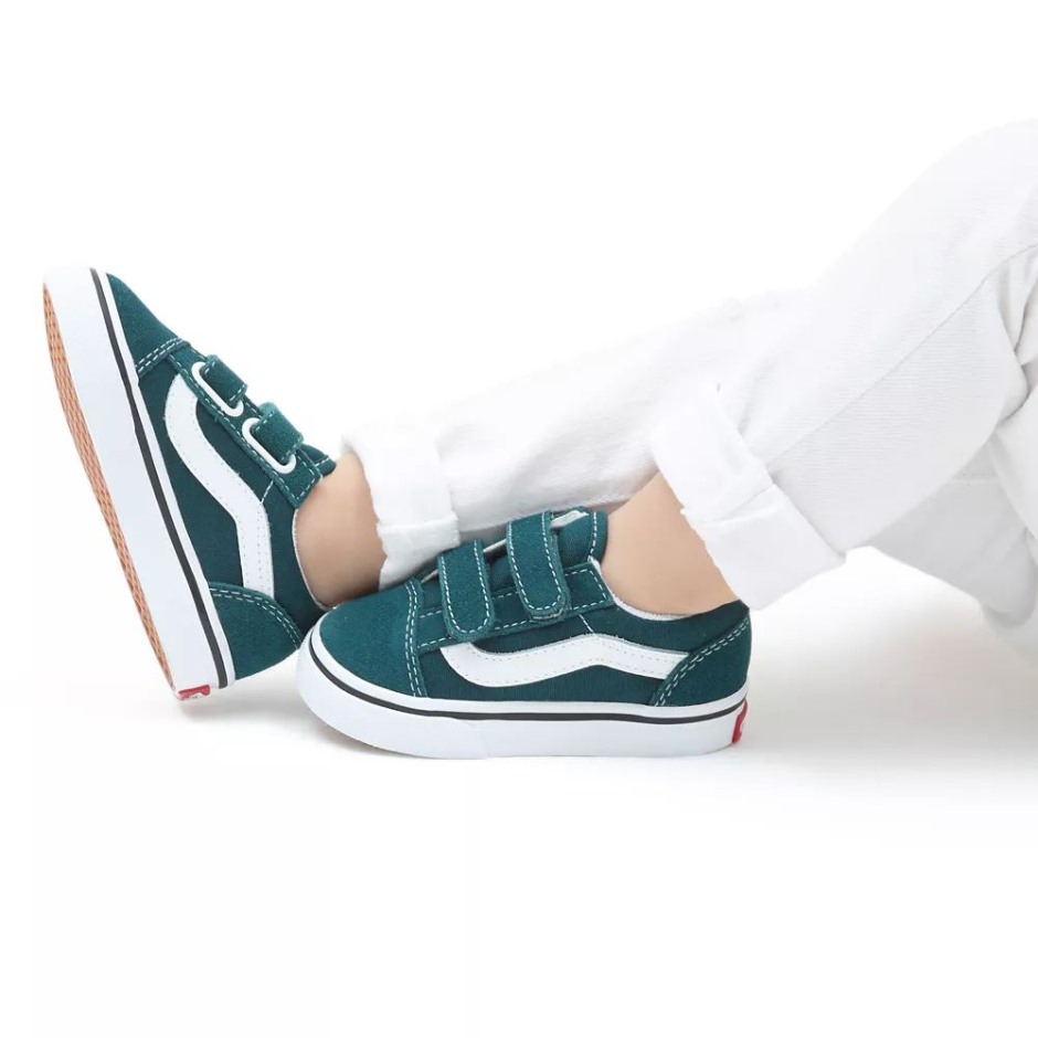 Vans Toddler Old School V נעליים (1-4 שנים) ירוקות