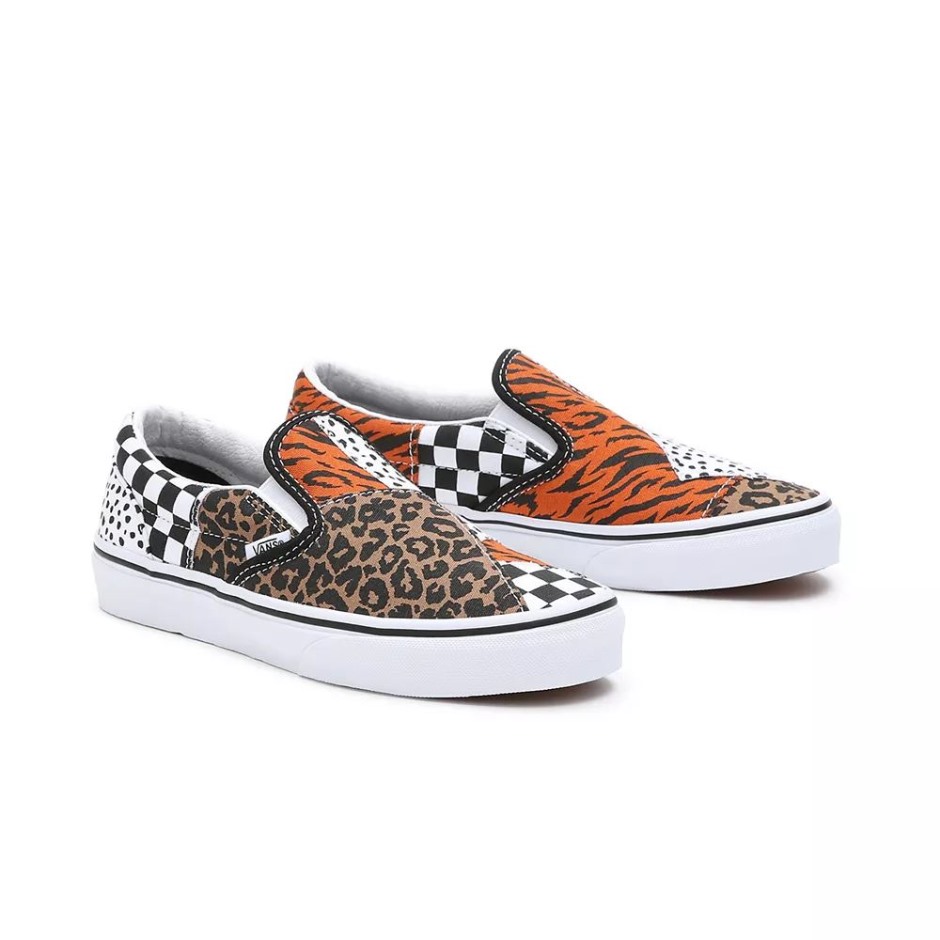 Vans Youth נעלי סקייט קלאסיות (8-14 שנים) שחור ולבן