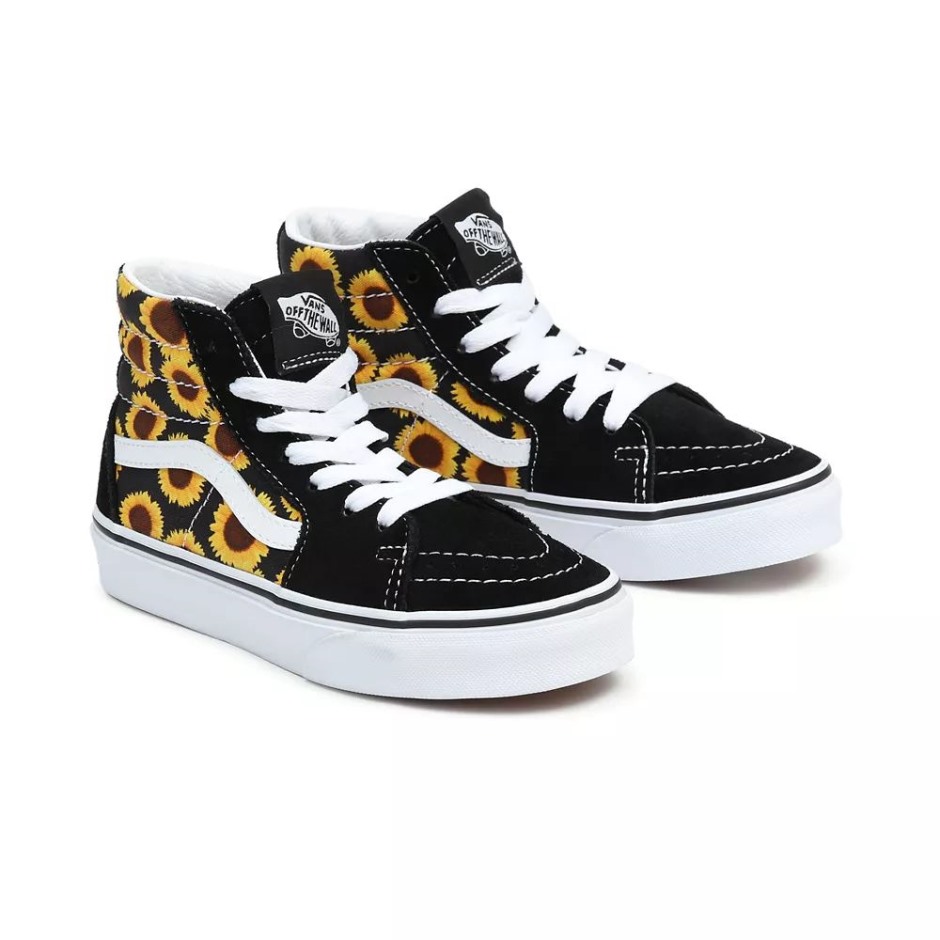 נעלי Vans Youth Sk8-hi (8-14 שנים) שחורות