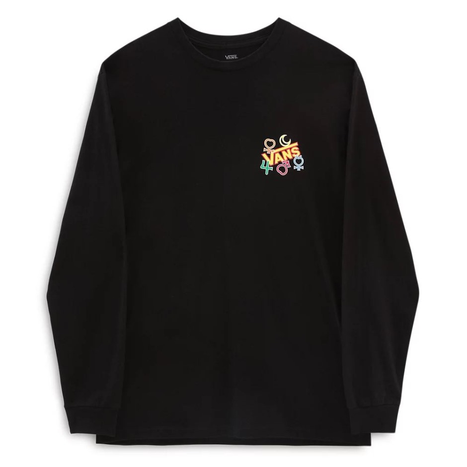 Vans X Pretty Guardian Sailor Moon חולצת טריקו גרפית עם שרוולים ארוכים שחורה