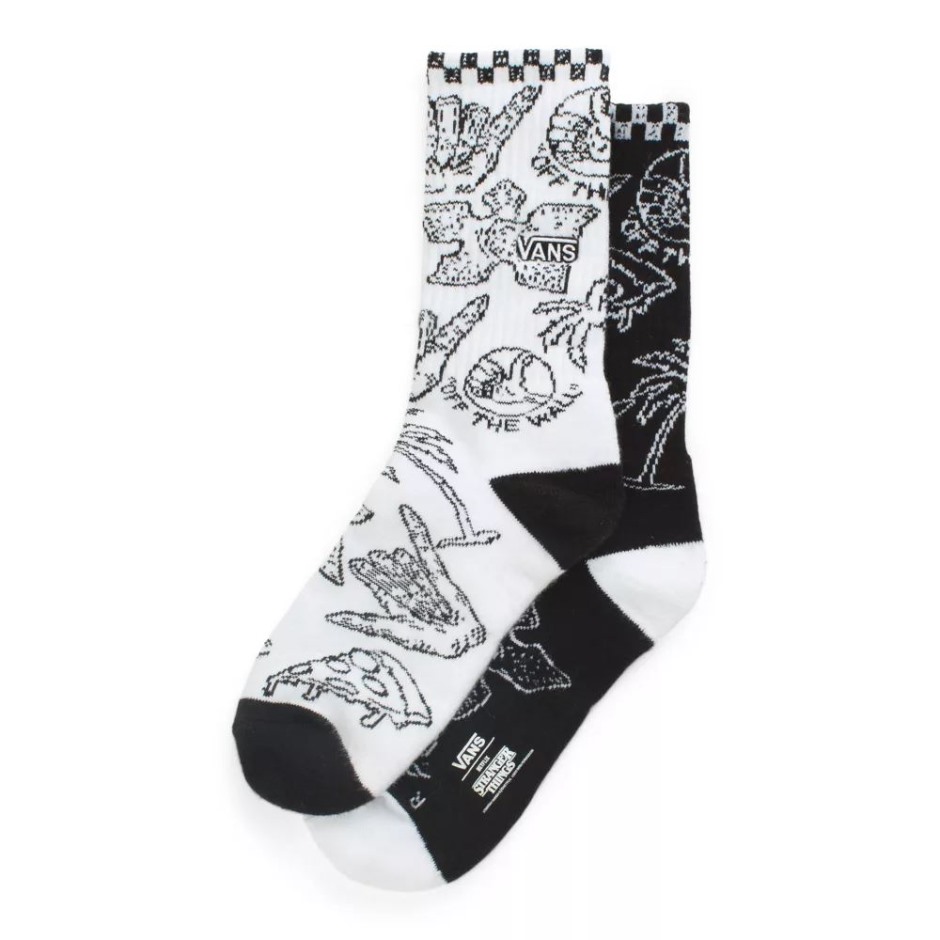 Vans X Stranger Things Miss Match Socks (1 זוג) שחור-לבן