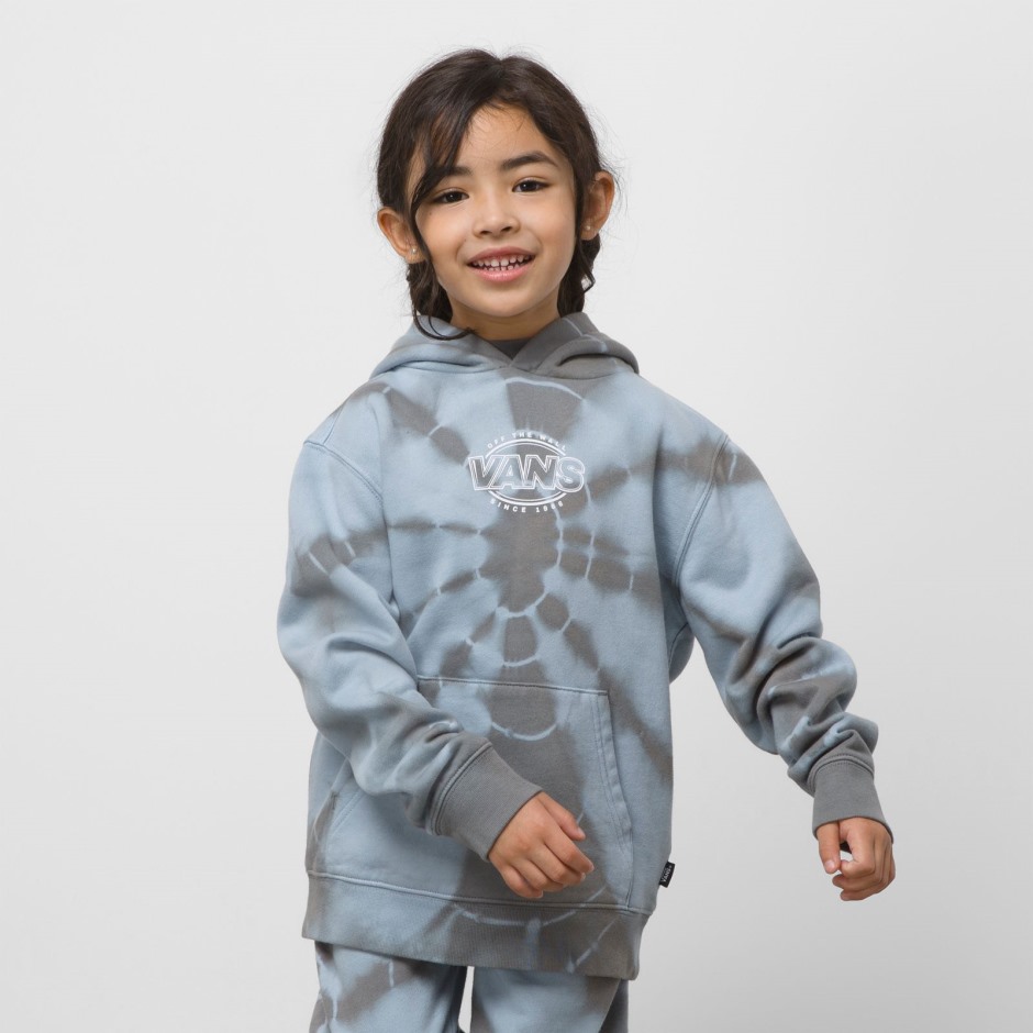 ילדים קטנים ואס לוגו קפוצ'ון קפוצ'ון Tie Dye Ashley Blue