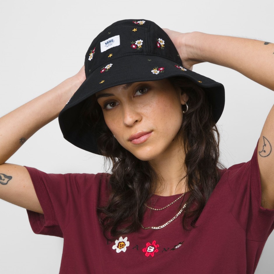 Vans Anaheim כובע דלי פרחוני שחור