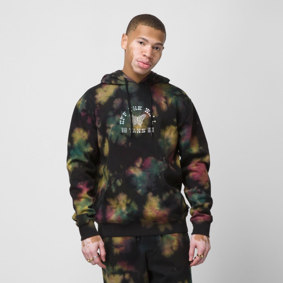 Vans Butterfly Tie Dye סוודר קפוצ'ון שיקוי סגול