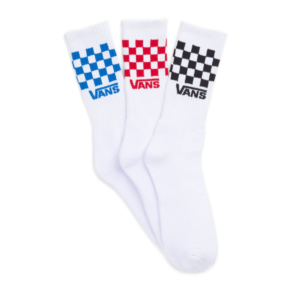 Vans Check Crew גרביים 3 חבילות גודל 6.5-9 Asst
