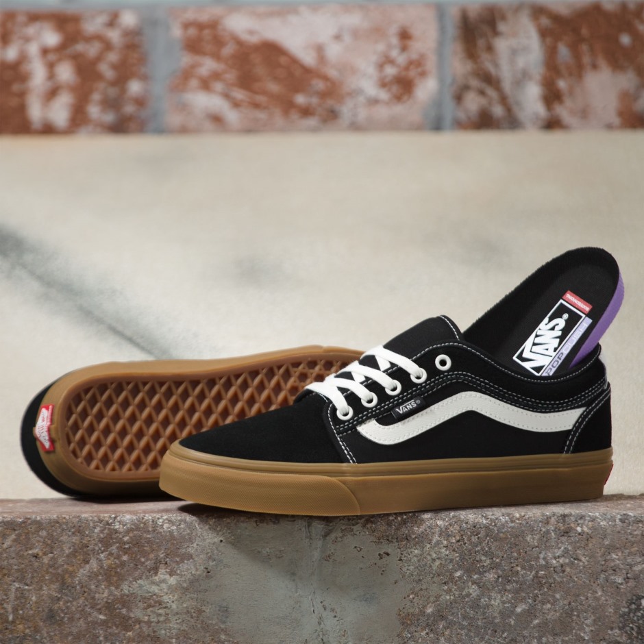 Vans Chukka פס צד נמוך מסטיק שחור