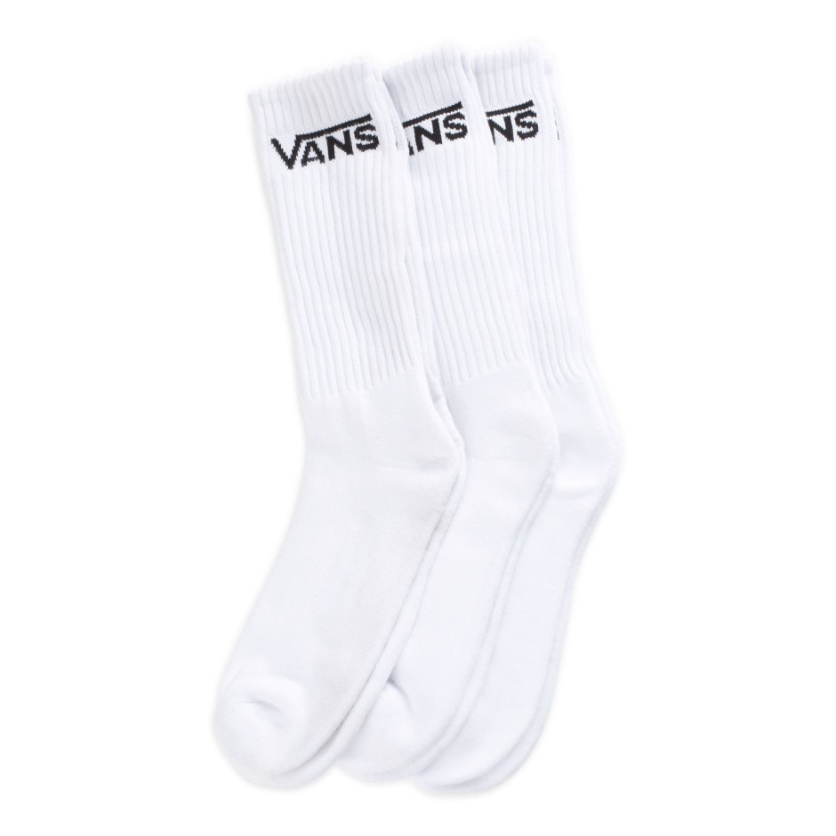 Vans Classic Crew Grives 3 חבילות גודל 6.5-9 לבן