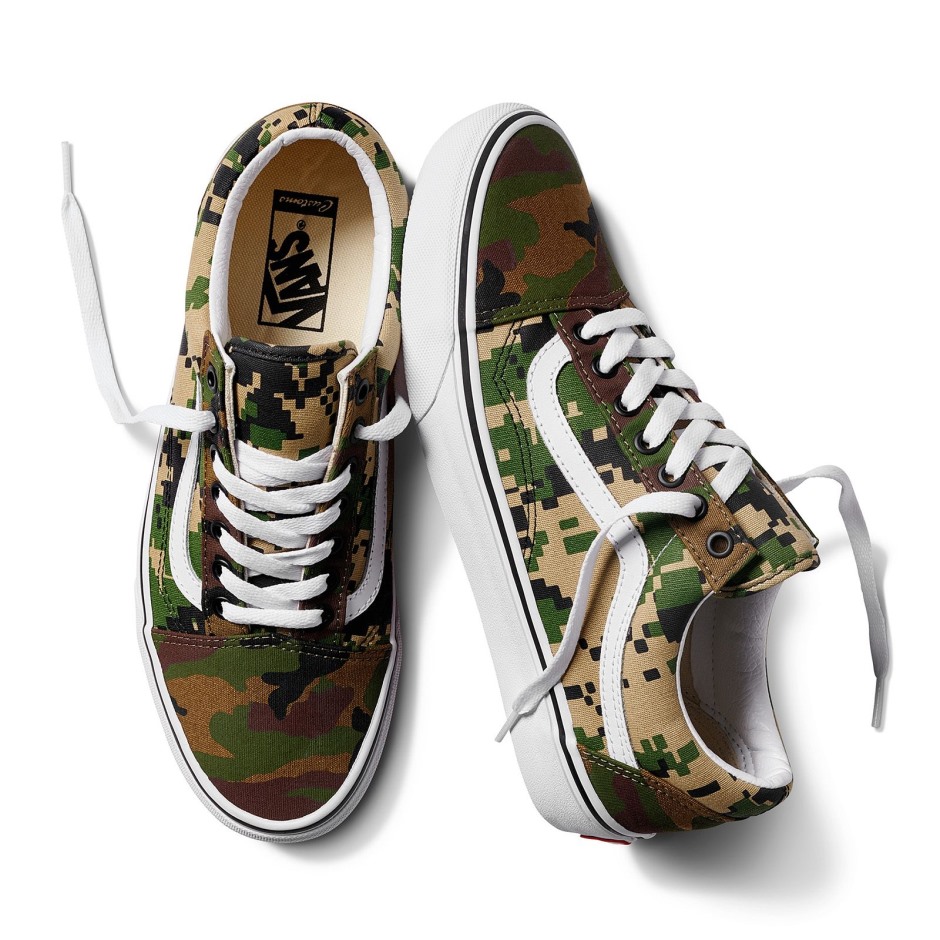 Vans Customs Pixel Camo Old School