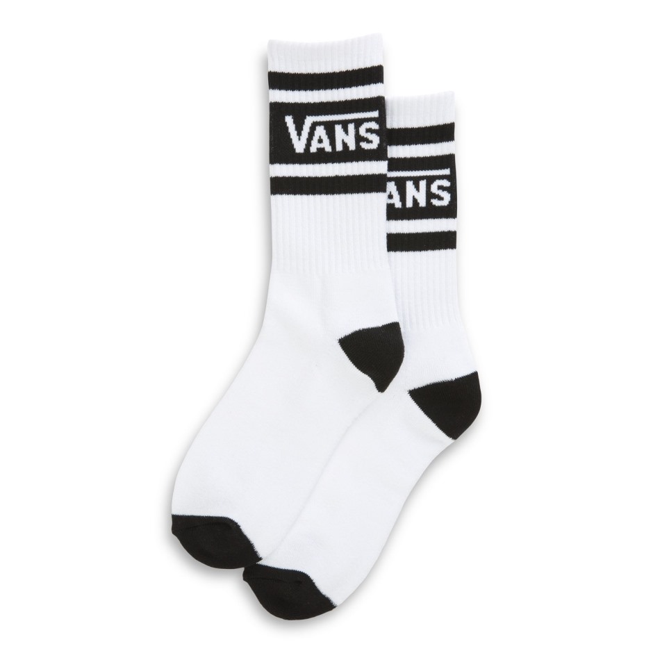Vans Drop V Crew נוער גרב 10-13.5 לבן-שחור