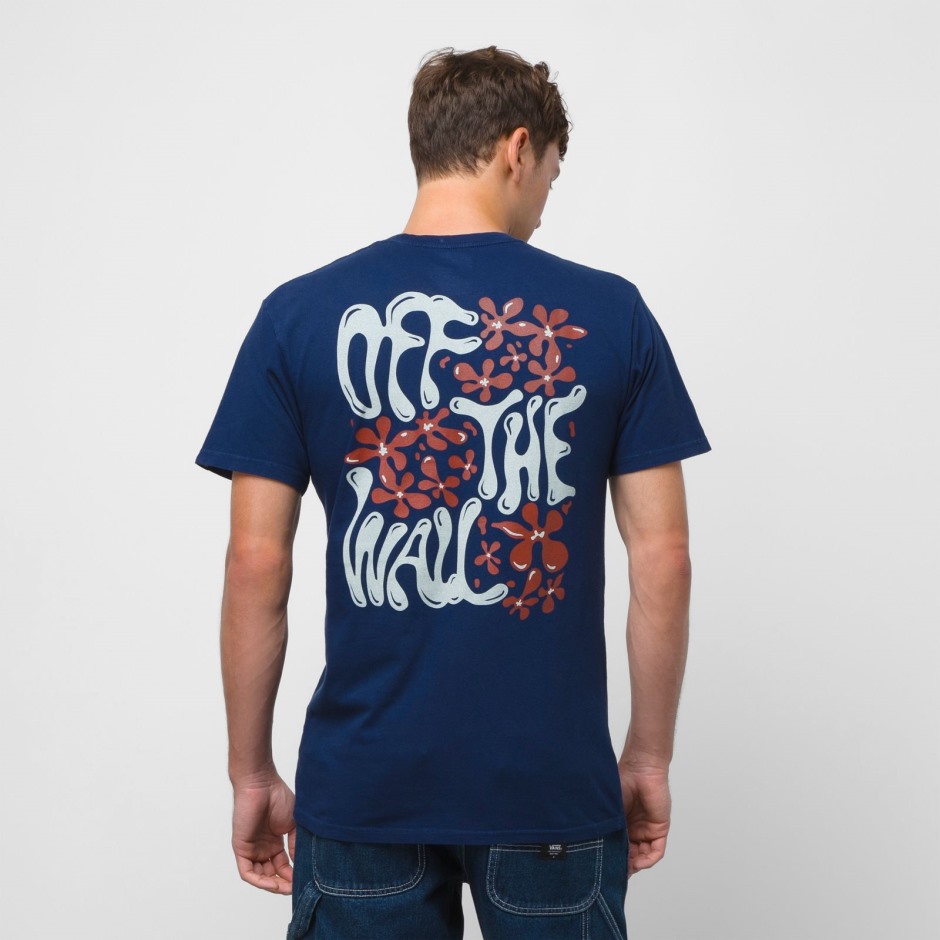 Vans ג'אז פרחוני וינטג' שמלת חולצת טריקו בלוז