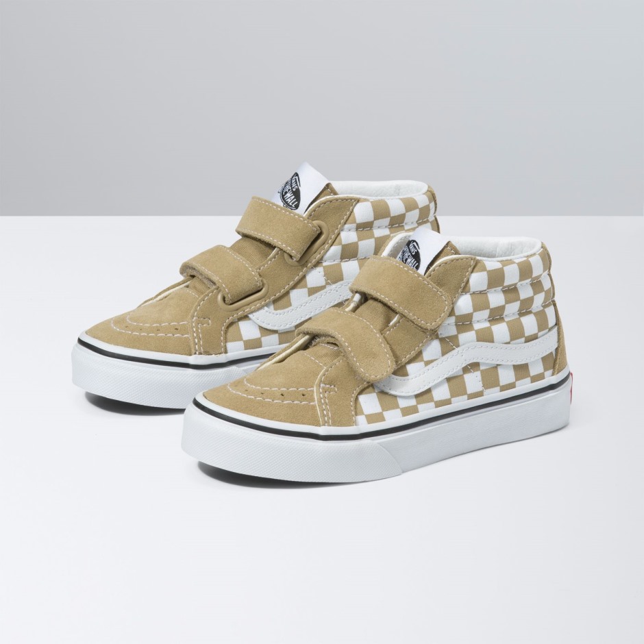 Vans Kids Checkerboard Sk8-mid Resution V Cornstalk